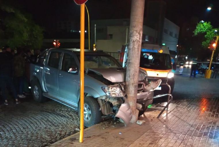 Se salvó de milagro de ser embestido por una camioneta (Foto: La Voz de San Justo).