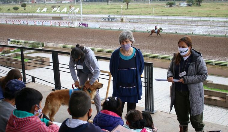 Ana María suele dar clases en el Hipódromo de La Plata (Foto: Infobae)