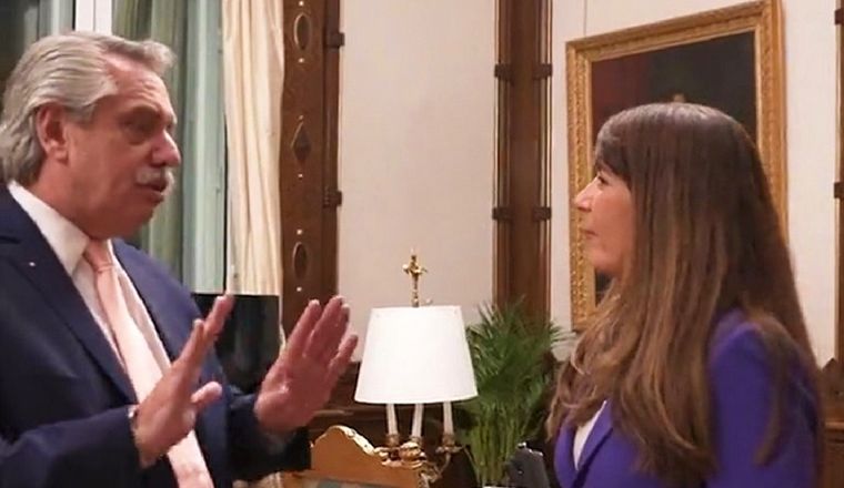 Alberto Fernández y Gabriela Cerruti.