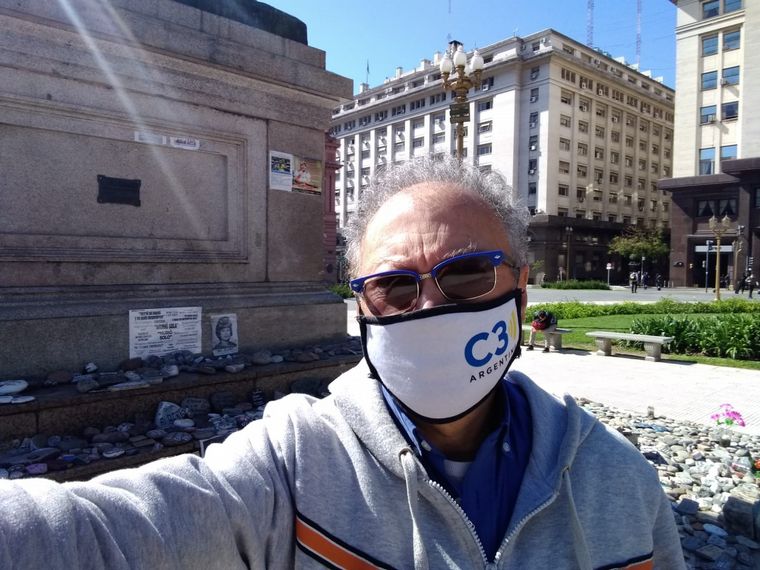 FOTO: Acto de desagravio de la CGT en Plaza de Mayo