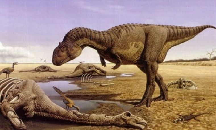 FOTO: Así se vería el dinosaurio, cuyos restos fueron encontrados. 