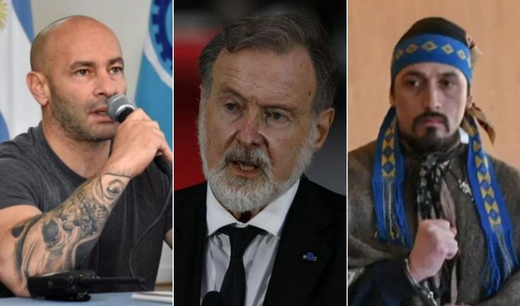 Jones Huala (der.) fue condenado a nueve años de prisión por un incendio en Chile.