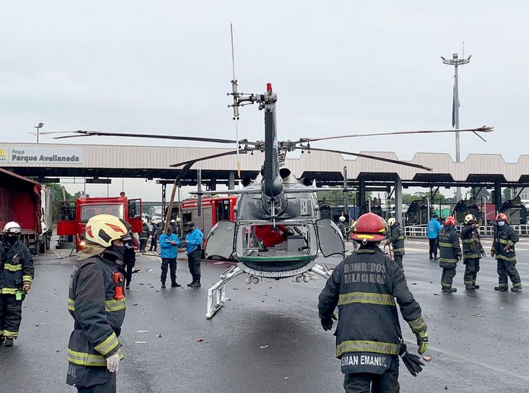 FOTO: Cómo quedó el helicóptero del SAME tras el choque