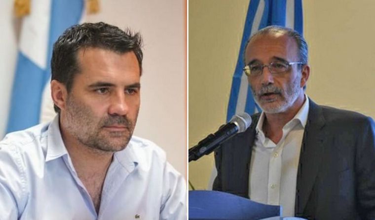 El funcionario nacional, Darío Martínez, y el ministro cordobés, Fabián López.