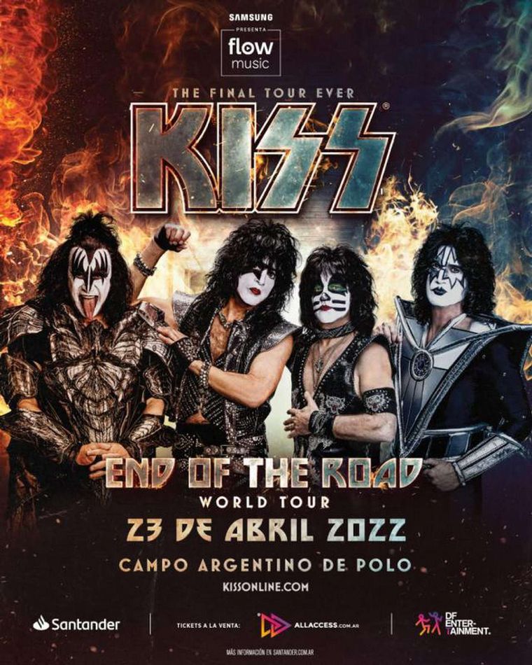 Kiss llega a Buenos Aires en 2022.