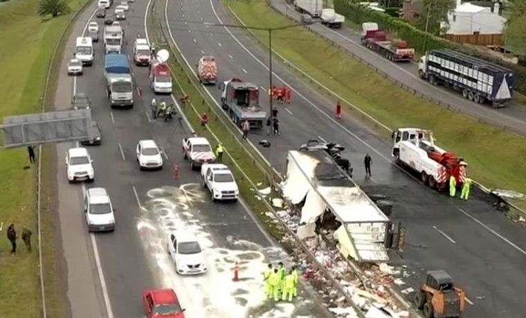 Vuelco en Panamericana.