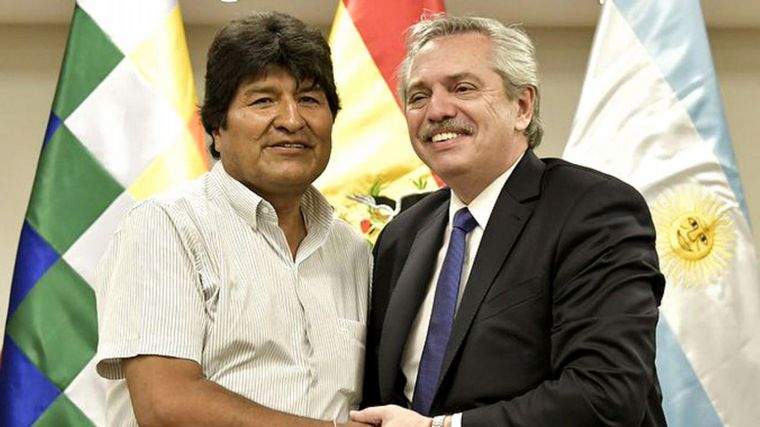 FOTO: Alberto Fernández y Evo Morales