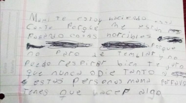 FOTO: Le contó en una carta a su mamá que es víctima de bullying (Foto: Carlos Paz Vivo)