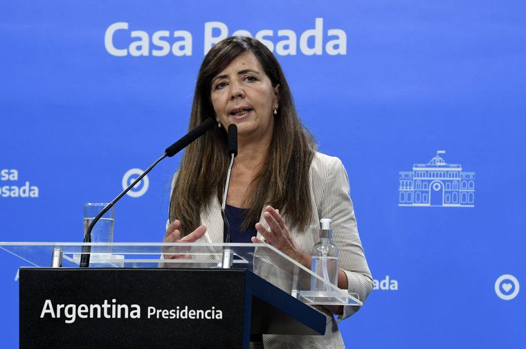 FOTO:  La portavoz de la Presidencia, Gabriela Cerruti.