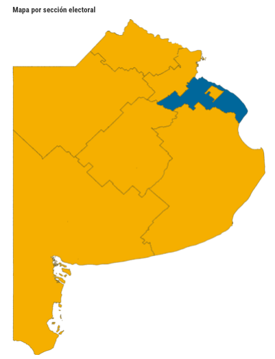 Resultados electorales por secciones de la Provincia de Buenos Aires.