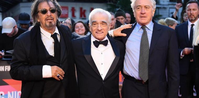 FOTO: Entre Al Pacino y Robert De Niro, dos de los que dirigió hace 2 años en El Irlandés.