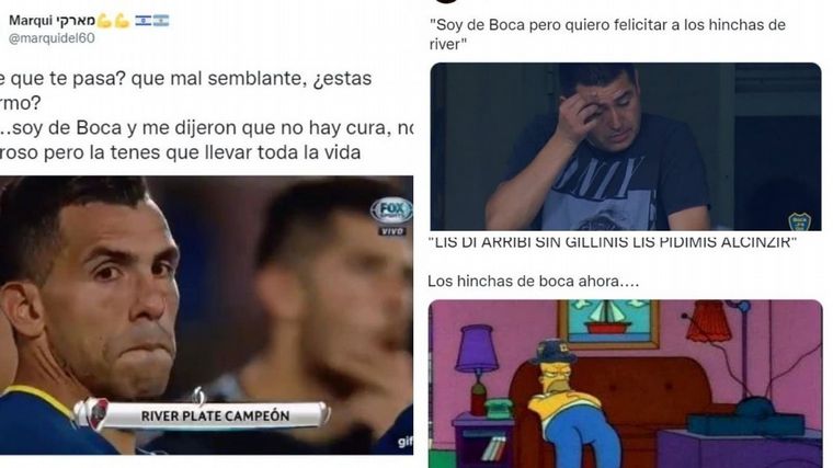 Los hinchas llenaron de memes las redes sociales.