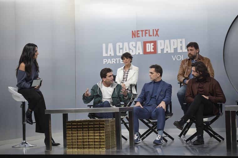 Los actores de La casa de papel se despidieron en una conferencia de prensa.