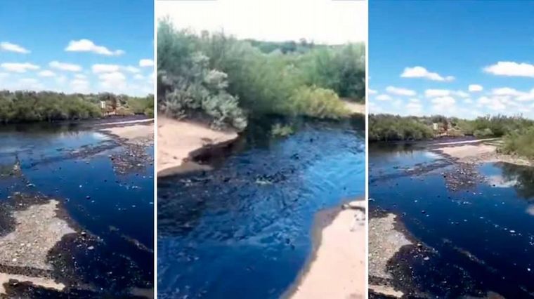 FOTO: Preocupa un importante derrame de petróleo en Río Negro