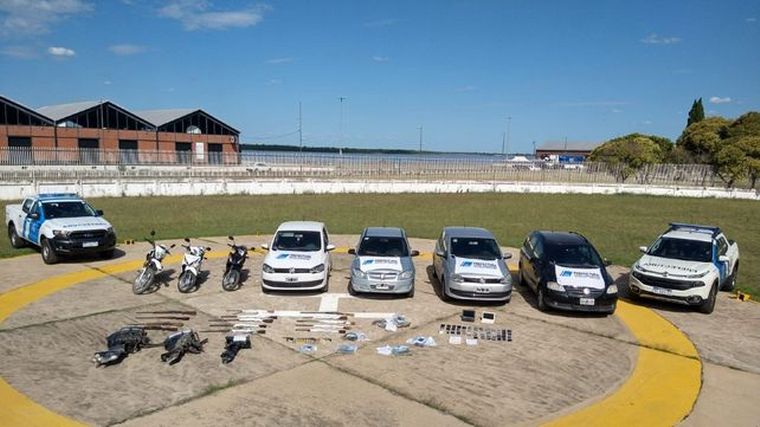 El material secuestrado por Prefectura Naval.