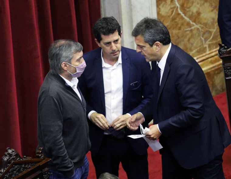 Máximo, De Pedro y Massa (Foto: Archivo)