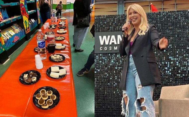 FOTO: Revuelo en redes por el catering de Wanda Nara en su evento