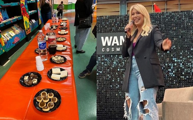 Revuelo en redes por el catering de Wanda Nara en su evento
