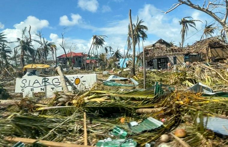 Lo que dejó el paso del tifón Rai en Filipinas (Foto: El Mundo)