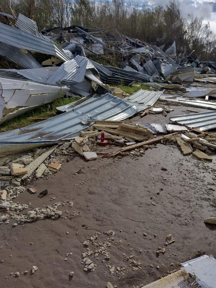 FOTO: El temporal en el sur de Córdoba provocó graves destrozos.