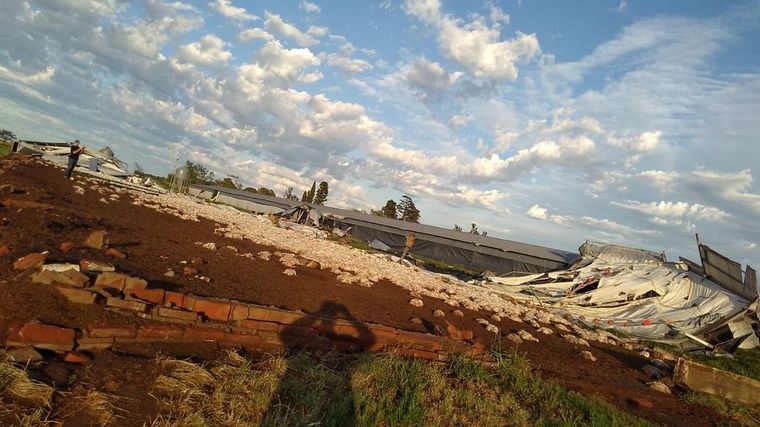 FOTO: El temporal en el sur de Córdoba provocó graves destrozos.