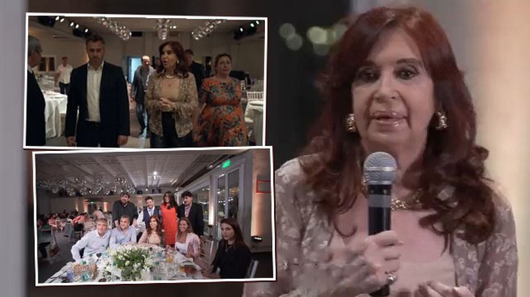 Cristina Fernández se reunió con distintos periodistas y artistas en Pilar.