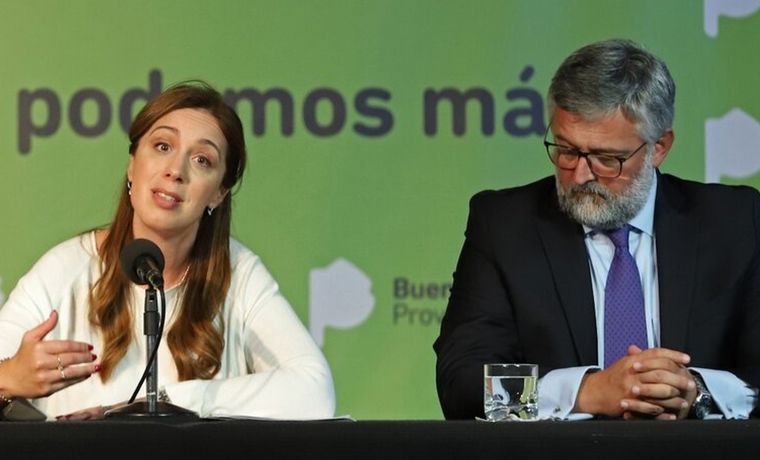 FOTO: La ex gobernadora Vidal y su ministro de Trabajo Marcelo Villegas.