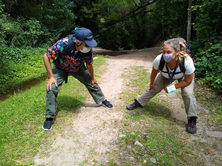 Orlando Morales realizó un clásico de Córdoba: trekking por las sierras.