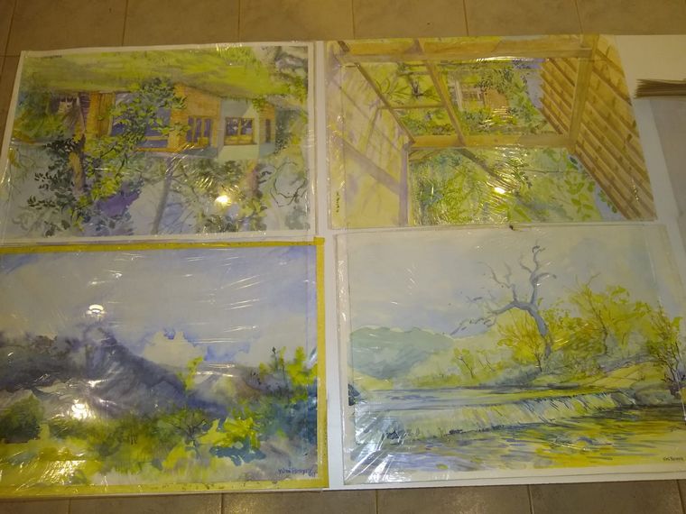 Yimi Pereyra tiene una galería de arte en San Marcos Sierras.