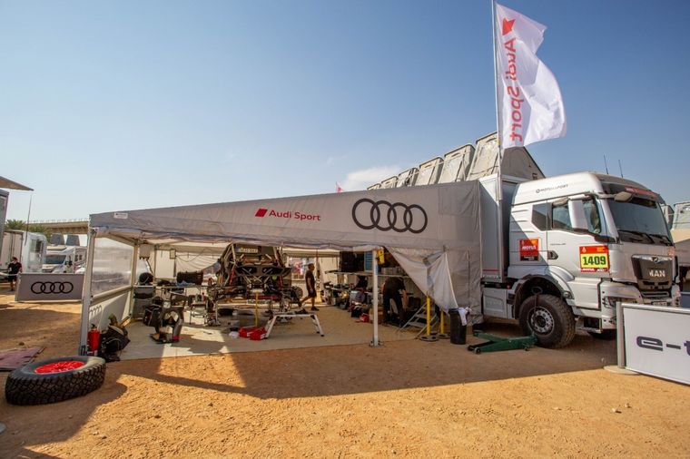 La asistencia de Audi Sport recibió a la prensa en el Día de Descanso