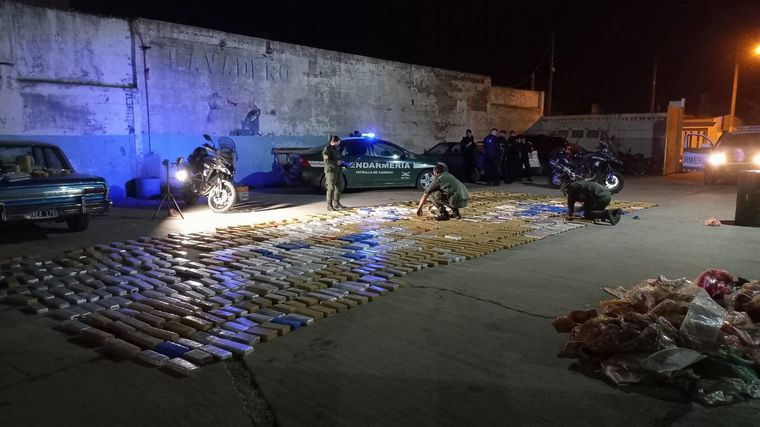 Secuestro de marihuana en barrio Müller, de Córdoba. (Gendarmería)