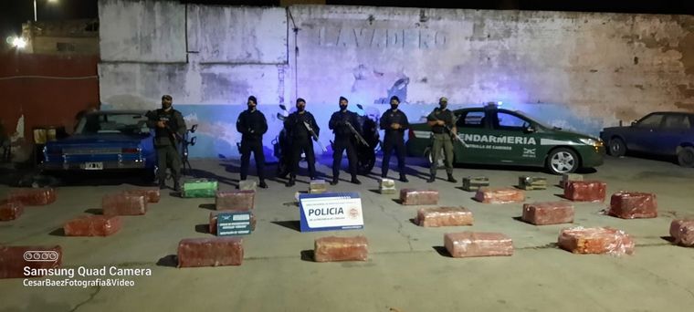 Secuestro de marihuana en barrio Müller, de Córdoba. (Gendarmería)