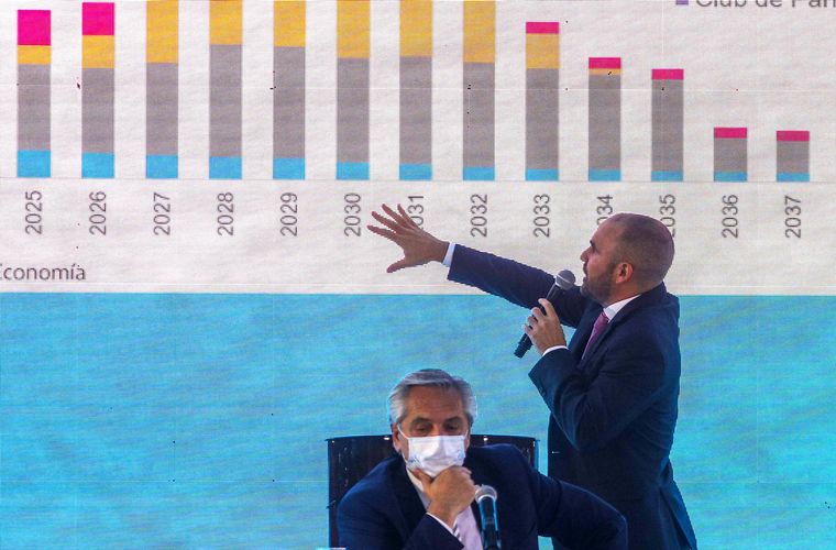 Martín Guzmán y Alberto Fernández (Foto: Archivo)