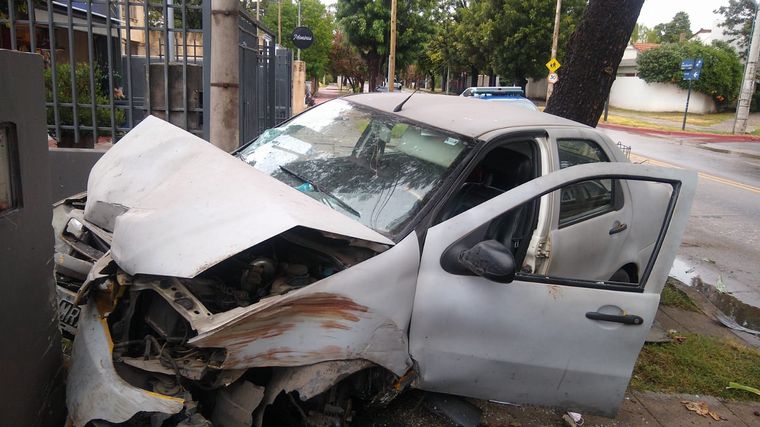 El accidente se registró en avenida Ricchieri 3.326.