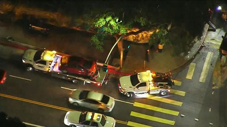 Arnold Schwarzenegger protagonizó un choque múltiple en Los Ángeles.