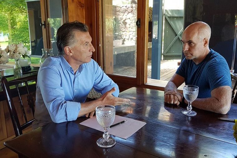 Macri y Larreta se reunieron en Villa la Angostura. (Foto: Twitter Mauricio Macri)