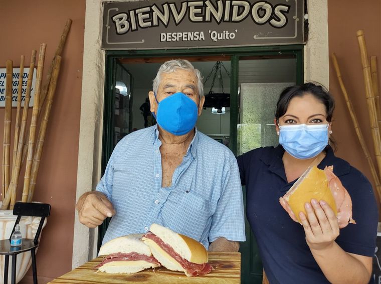 El clásico sándwich del Almacén de Quito.