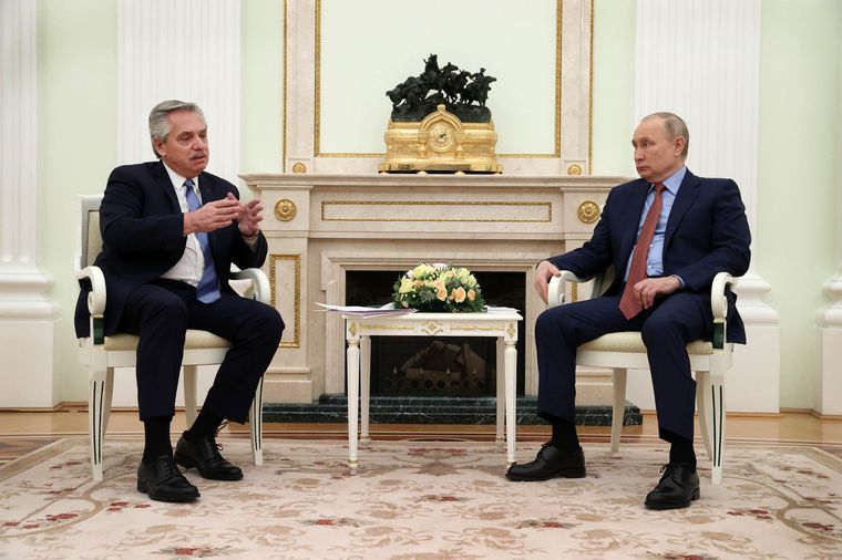 FOTO: Alberto Fernández, junto con Vladimir Putin.
