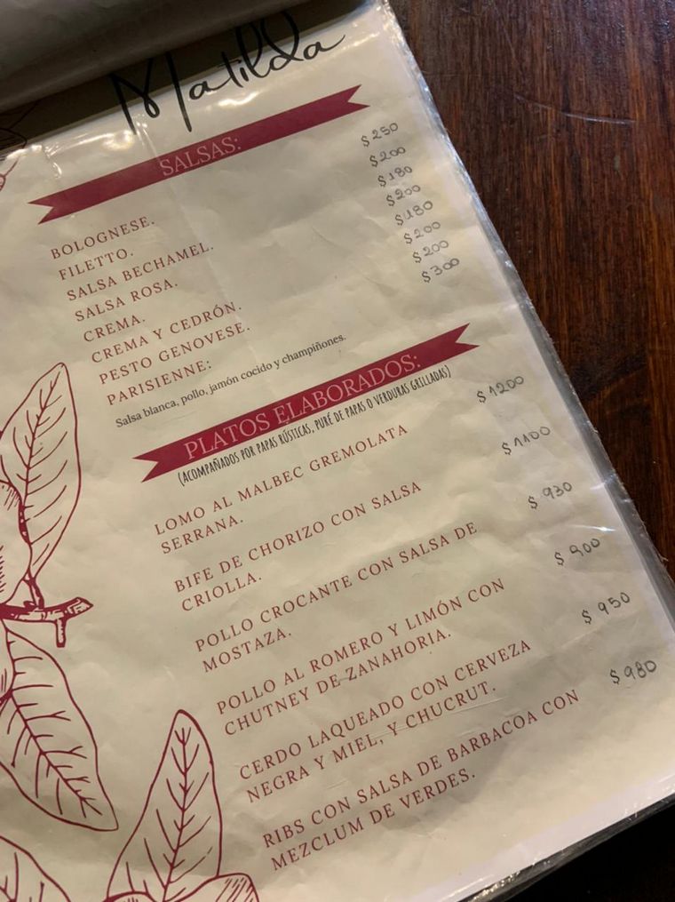 Matilda Restobar, para comer rico, bueno y barato en Villa Giardino