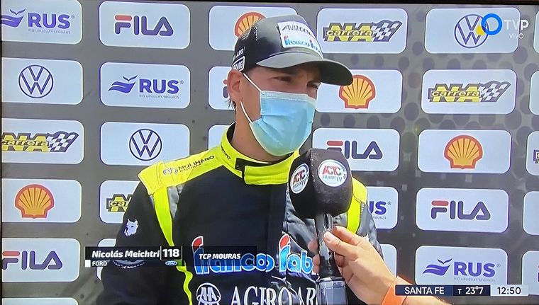 Nico Meichtri de Hernando, arriba en el campeonato de TC Mouras Pista 2022.