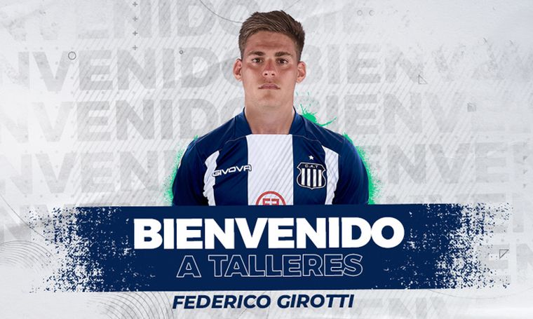 Hay goleador. Federico Girotti fue oficializado en Talleres.