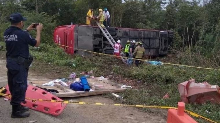 Tragedia cerca de Cancún, México.