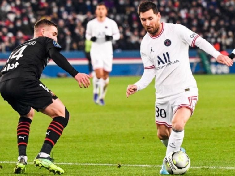 Con Messi de titular, PSG venció sobre la hora a Rennes. (Foto: ESPN)