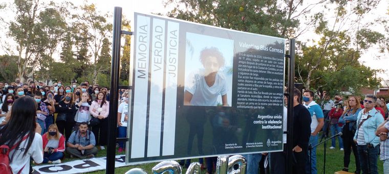 Acto en el día del cumpleaños de Blas Correas (Foto: Dante Leguizamón).