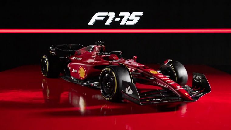 La Ferrari F1-75 fue presentada en un lanzamiento digital