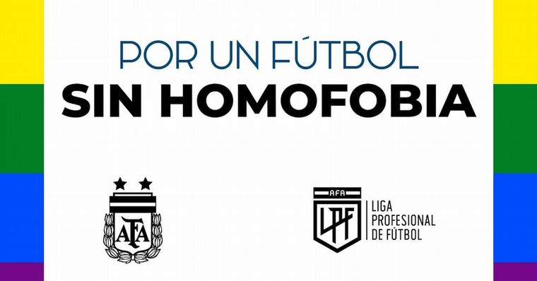 FOTO: La AFA y la Liga Profesional de Fútbol, unidos por un “fútbol sin homofobia”
