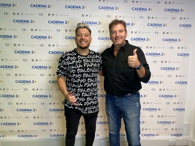 Damián Córdoba, junto a Guille Hemmerling.