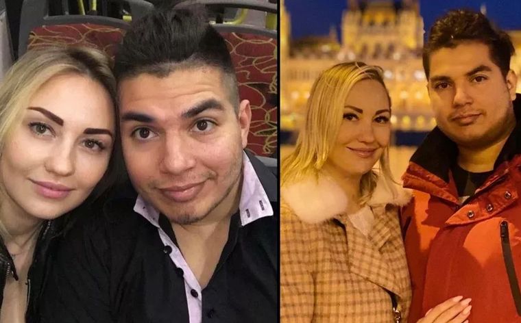 Alejandro junto a su pareja ucraniana, Anya.