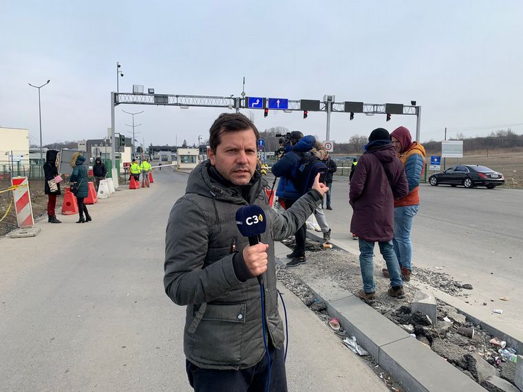 Guerra en Europa: Marcos Calligaris, en el lugar de los hechos.