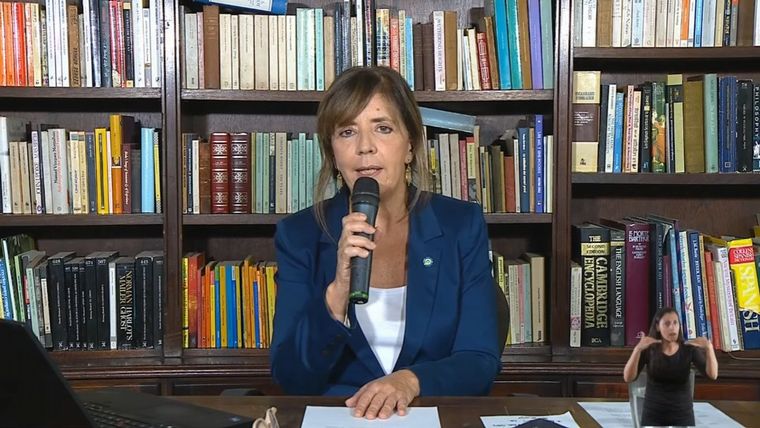 La vocera presidencial, Gabriela Cerruti.